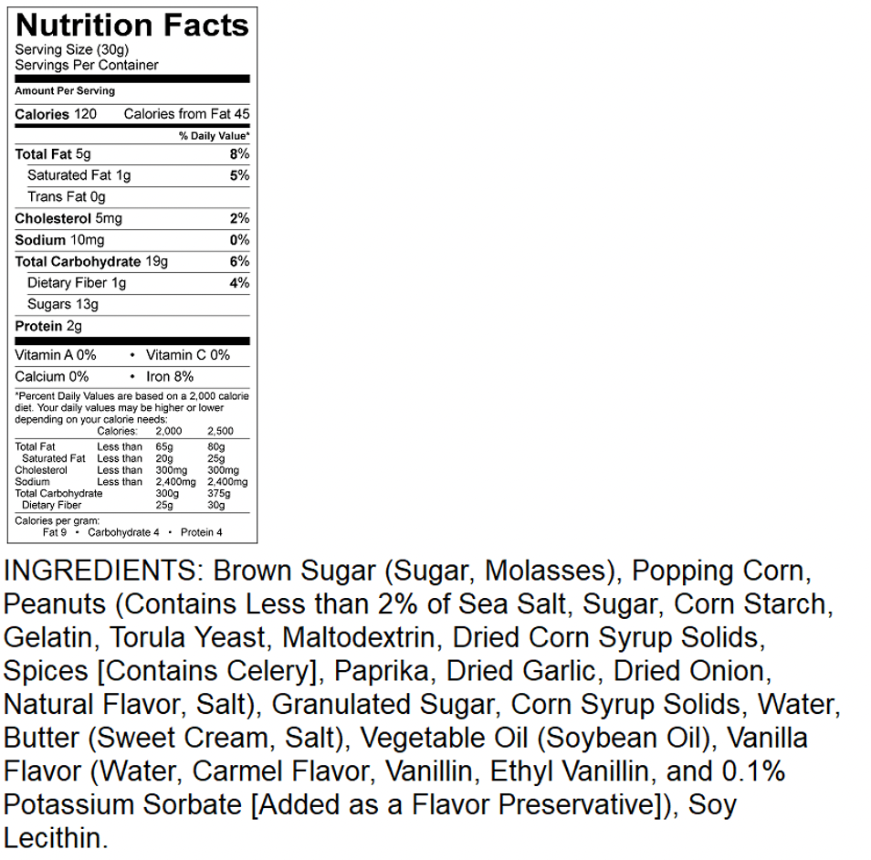 Caramel & Peanuts Popcorn